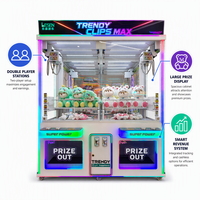 Machine à griffes double puissante et durable, à monnayeur, pour la capture de prix, au design moderne, en vente, choix privilégié pour le divertissement