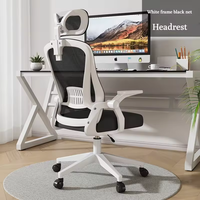 Chaise de bureau exécutive ergonomique moderne en maille, hauteur réglable, fonction pivotante, structure en fer, base en plastique - Confortable pour la maison