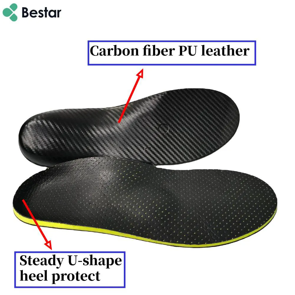 लचीला footcare insoles आर्क समर्थन ईवा cushioning insoles नरम पु चमड़े insoles