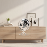 Wellfun Néon Globe Terre Carte Bureau Stéréoscopique Valise Enfants Nouveauté Cadeaux Décor Globe Terre Décoratif Photo Cadre Globe