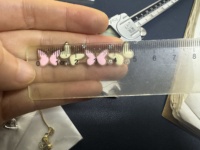 Yiwu Aceon acier inoxydable Design Original mignon Multi papillon rose blanc émail Zircon ensemble barre horizontale broche