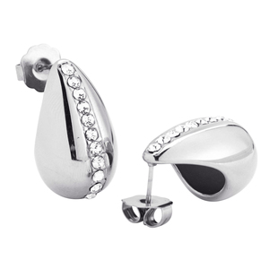 Pendientes de Gota de Agua con Incrustaciones de Diamantes de Circonio, Acero Inoxidable Chapado en Oro de 18K, Joyería de Moda de Alta Calidad para Mujer - Product Image 6