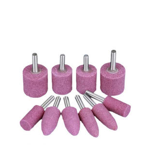 Meule abrasive en corindon rouge et corindon chromé, à tige de 6 mm, pour meulage de métaux, à énergie éolienne, outils abrasifs - Product Image 3