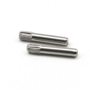 Goupille droite moletée en acier inoxydable, certifiée ISO, brillante, non revêtue, de style sous-dimensionné, pour machines industrielles, personnalisable - Product Image 2