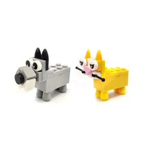 Top manufacturer wholesale cute cat dog animal blocks set school pencil sharpener manual gift set Puzzle Stationery for kids