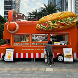 Pizza & Snack AVIA Single Decker Bus Dining Cart Food Trailer <b>Drink</b> <b>Bar</b> Truck Aluminum Fiberglass Manufacturer Direct Sales - Product Image 3