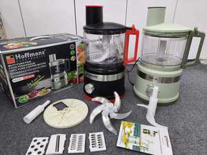 <span class=keywords><strong>Robot</strong></span> culinaire professionnel Hoffmans 1000W avec moteur en cuivre puissant, multifonction, trancheuse, hachoir, mixeur - Product Image 2