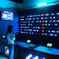 Système de simulation de tir au pistolet laser interactif mural avec cibles infrarouges multi-ID, jeux d'arcade 6-en-1 pour enfants/adultes