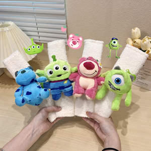 Cinturón de seguridad para <span class=keywords><strong>coche</strong></span>, funda de hombro para mujer, muñeco de peluche bonito, conejo, oso, cinturón de seguro, cubierta protectora, suministros de decoración Interior - Product Image 1