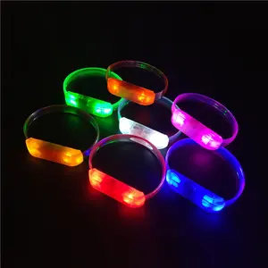 Sound Control LED Flashing Bracelet, Music Sound Activated Glow Bracelet With Flashing LED Wristband Bangle For Christmas Party