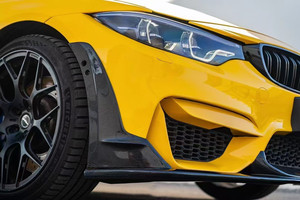 LT stile fibra di carbonio paraurti anteriore Spoiler 3 pz/set per <span class=keywords><strong>BMW</strong></span> M3 F80 M4 F82 2015-2019 vera fibra di carbonio 3K finitura lucida - Product Image 4