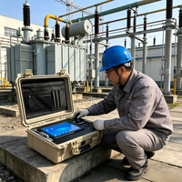 Contador de partículas de fluidos portátil de 30s de respuesta rápida, pantalla táctil de doble idioma, almacenamiento de 4000 datos, analizador de contaminación de aceite hidráulico OEM