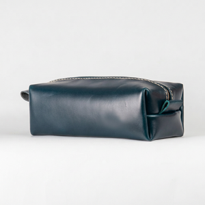 Bolsa de Aseo de Cuero Genuino de Marca Privada OEM, Neceser de Viaje Vintage, Bolsa de Afeitado de Cuero Personalizada para Hombre LYG-0109 - Product Image 1