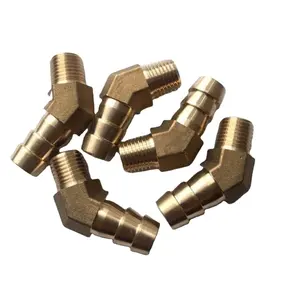 Brass Hose Barbed X Male 45 Degree Elbow Fitting