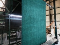 Tapis de séparation pour bac à minerai en velours de polyester côtelé de 18 mm, sur mesure, avec technologie de poinçonnage à l'aiguille, fond vert, durable, pour séparateur d'or