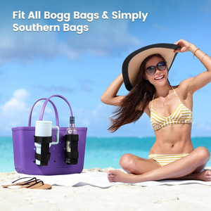Porte-gobelet Bogg Bag réglable, adhésif, en nylon, portable, noir, pour sacs perforés, accessoire pour bouteille d'eau - Product Image 2