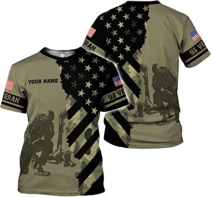 Camiseta Personalizada al por Mayor con la Bandera Estadounidense y el Águila para Hombre, <span class=keywords><strong>Ropa</strong></span> con la Bandera de Estados Unidos - Product Image 3