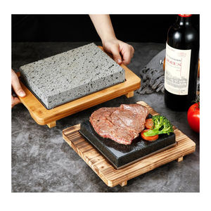 Assiette rectangulaire en <span class=keywords><strong>pierre</strong></span> <span class=keywords><strong>de</strong></span> <span class=keywords><strong>lave</strong></span> bols en <span class=keywords><strong>pierre</strong></span> minérale bol <span class=keywords><strong>de</strong></span> pique-nique cuisinières et casseroles chaudes coréennes pour la cuisson assiette à dîner - Product Image 2