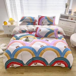 Set Sprei Katun Mewah Bermotif, 300tc Super Lembut, 4-Piece, Harga Pabrik, Promo Panas - Product Image 1