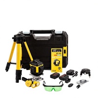 Kit de niveau laser industriel vert avec trépied, support magnétique et lunettes de sécurité pour la pose de carrelage mural et la construction, personnalisable avec logo d'usine
