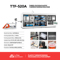 Machine de thermoformage multi-stations personnalisable à grande vitesse pour barquettes à œufs, conteneurs alimentaires et boîtes à lunch en PP, PET, PS, PVC