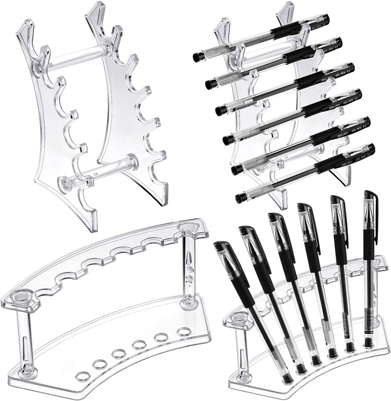 2 Clear Acrylic Pen Holder Display