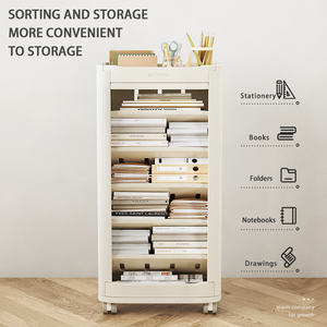 Étagère latérale rotative portable pour jouets d'enfants, armoires pour adolescents, étagères de rangement en plastique pour enfants, boîtes de rangement - Product Image 3