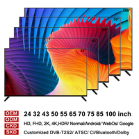 Téléviseur intelligent LED 4K HDTV KUAI 100 pouces avec système d'exploitation Android Google, haut-parleur intégré, Wi-Fi, noir, DLNA, pour hôtel/cuisine/salle de bain