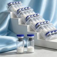 Poudre de peptides GHK-CU lyophilisés de haute qualité, matière première cosmétique, flacons de 10 mg, 20 mg, 30 mg, 50 mg, 100 mg, transport en chaîne du froid