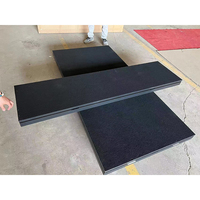 Fonction d'étape modulaire portative petite étape noire mobile d'étape portative avec des roues et la balustrade