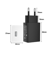 Chargeur USB-A compact 5V1A/2A avec prise EU pour plusieurs appareils, certifié CE, anti-surchauffe, ignifuge, pour montre intelligente, écouteurs, appareil photo, téléphone portable