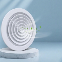 Diffuseur circulaire multi-tailles en ABS, diffuseur rond pour système HVAC, diffuseur rond réglable