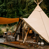 Tente de camping double couche Flying Bird Spire-Tip en toile Oxford quatre saisons pour l'extérieur, idéale pour le camping sous le ciel étoilé – La tente tendance du moment