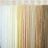 Tissu brut en soie de lait Muwei, rideau drapé ton neutre pour la décoration de toile de fond de mariage