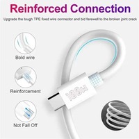 Vente en gros PD100W Charge super rapide Câble USB Type-C vers Type-C Charge rapide 3A avec gaine TPE