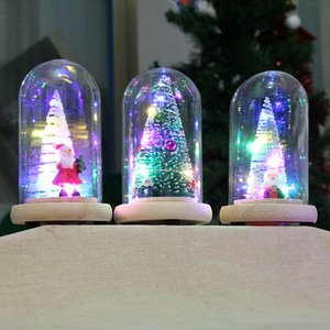 Wooden glass dome <b>Christmas</b> <b>tree</b> ornament, glowing <b>mini</b> <b>Christmas</b> <b>tree</b>, <b>Christmas</b> gift, <b>Christmas</b> decoration, cedar - Product Image 3
