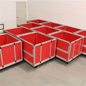 Aluminum Alloy Material <b>Cart</b> 100mm Industrial Light Duty Movable <b>Storage</b> Rack Factory Use - Product Image 4