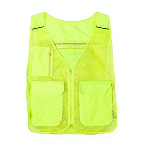 Gilet de sécurité réfléchissant rafraîchissant haute visibilité avec poches à glace, vêtements de travail haute visibilité pour la circulation, la construction et les travaux extérieurs, en polyester, conforme à la norme ANSI Classe 2 - Product Image 6