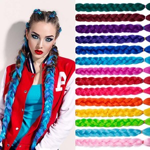 Parrucca con trecce Dirty Braid, trecce nascoste, colorate sfumate, da <span class=keywords><strong>uomo</strong></span> e da donna, 24 pollici, in seta sintetica resistente alle alte temperature - Product Image 1