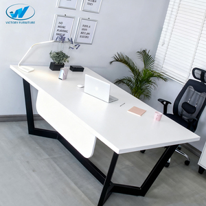 Bàn máy tính cho nhà bằng gỗ máy tính nhỏ Máy tính để bàn bảng cho PC máy tính để bàn màu trắng có độ bóng cao Máy Tính Bảng Thiết kế mô hình để bán - Product Image 4