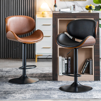 Verstellbare Metall-Drehstühle in Thekenhöhe, Moderne Luxus-Küchendesign-Barhocker für Bartische
