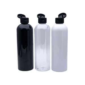 MUESTRA GRATUITA Botella Cosmética Recargable Transparente Ámbar de 200 ml con Tapa Abatible de Plástico, Envase de PET para Champú para Adultos - Product Image 6
