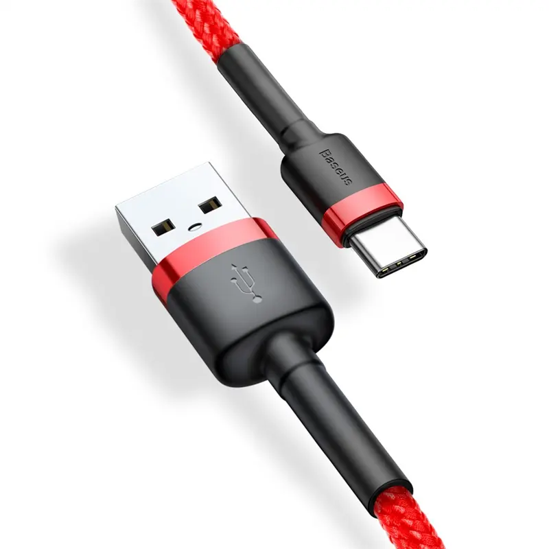 Baseus-Cable USB tipo C de carga rápida para móvil, Cable de carga rápida 3,0 para Samsung S10, S9, Huawei P30, Xiaomi USB-C