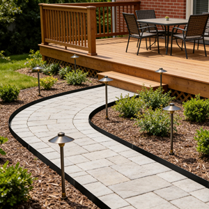 Bordure <span class=keywords><strong>de</strong></span> jardin en acier au carbone, clôture métallique pour pelouse, parterre <span class=keywords><strong>de</strong></span> fleurs, bordure décorative extérieure pour aménagement paysager - Product Image 5