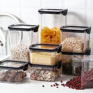 Airtight food storage containers set for 4pcs airtight containers for cereal spice and pasta airtight food storage container