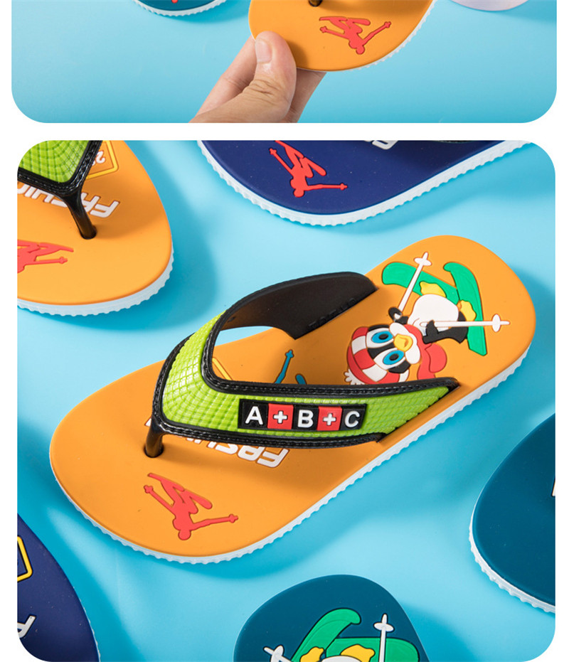 Children Filp Flops Summer PVC Shoes Cartoon Printed Kids Filp-flops Slippers