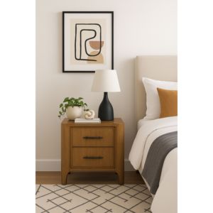 2 <b>Drawer</b> Nightstand Wood Modern Bedroom <b>Storage</b> Cabinet - Product Image 5
