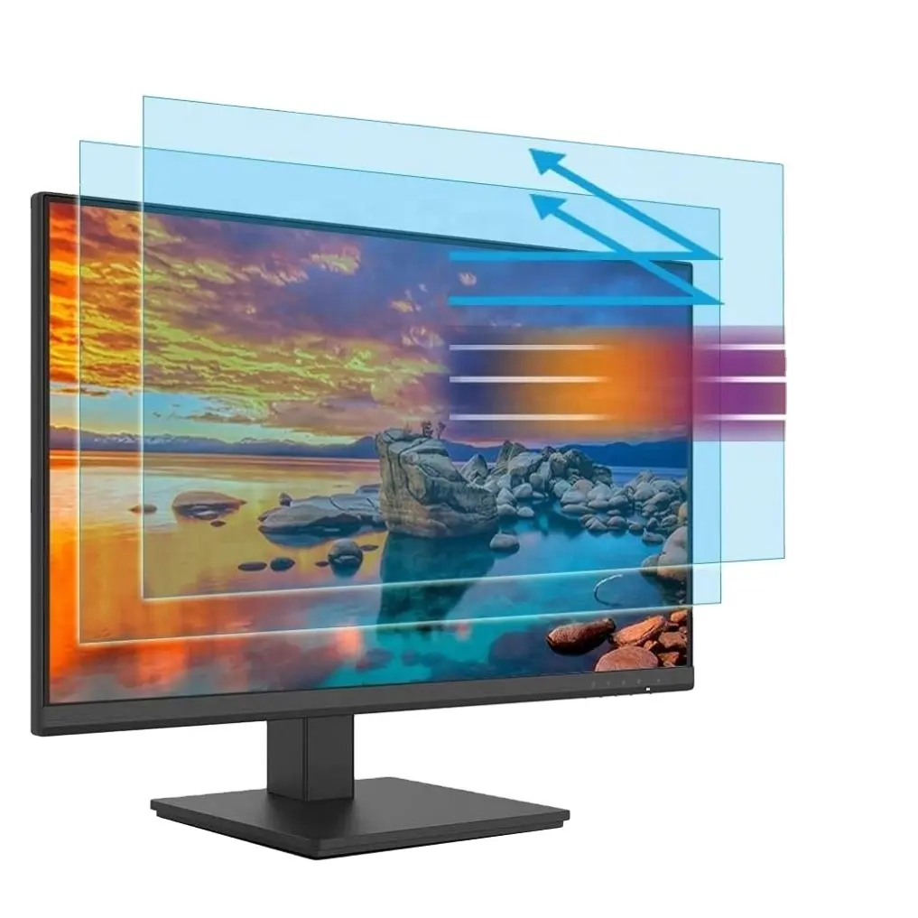 واقي للشاشة مضاد للانعكاسات اللامعة UV ويحمي العين من الضوء الأزرق ويغلق الشاشة ومناسب للكمبيوتر والكمبيوتر المحمول