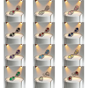 Nuevos <span class=keywords><strong>Pendientes</strong></span> de Plata S925 con Forma de Corazón y Piedra, Ideales para el Día de San Valentín, el Día de la Madre, Regalo de Aniversario, Joyería DIY - Product Image 3