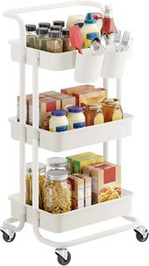 Multi-layer Household Storage <b>Rack</b> Wheeled Trolley Bathroom Storage <b>Rack</b> Living Room Floor Rolling Snack Storage <b>Rack</b> - Product Image 2